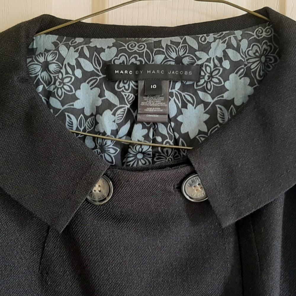 Marc Jacobs black silk double-breasted blazer
